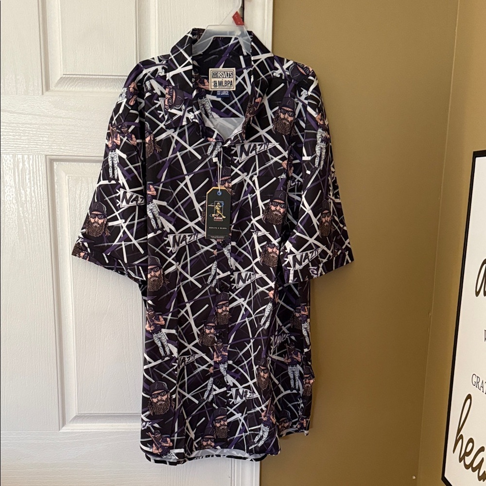 Black and White RSVLTS Natzy Button-Up Shirt